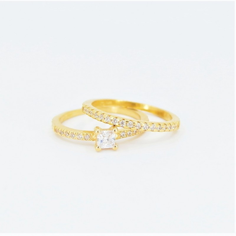22ct Bridal Ring Set - DMS-R50 - 1