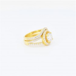 22ct Bridal Ring Set - DMS-R109 - 2
