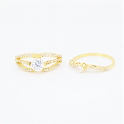 22ct Bridal Ring Set - DMS-R55 - 3