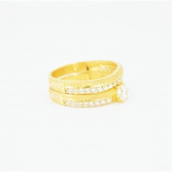 22ct Bridal Ring Set - DMS-R56 - 2