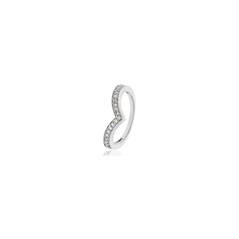 Diamond Wishbone Ring 2.4mm width - 1
