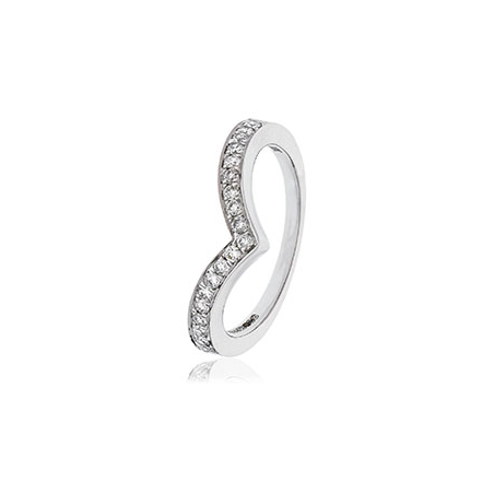 Diamond Wishbone Ring 2.4mm width - 1