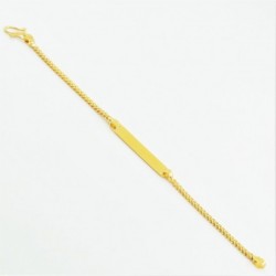 Flat Chain ID Style Bracelet for Kids - DMS-C14-B28 - 1