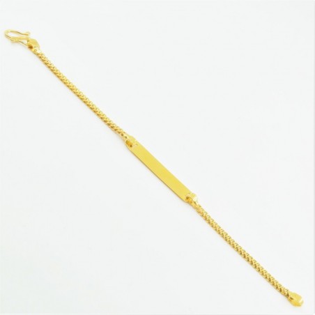 Flat Chain ID Style Bracelet for Kids - DMS-C14-B28 - 1