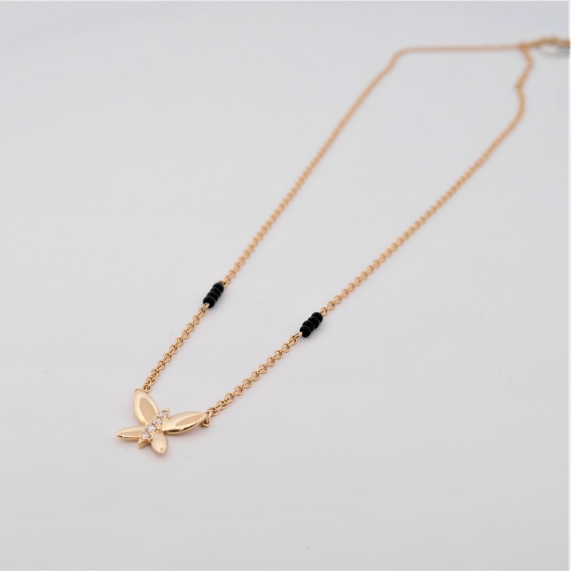 Butterfly Diamond Mangalsutra Necklace - TZ4756 - 3