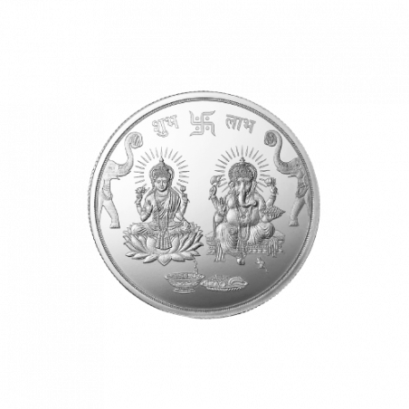 10 grams Ganesh Lakshmi Silver Coin - 2