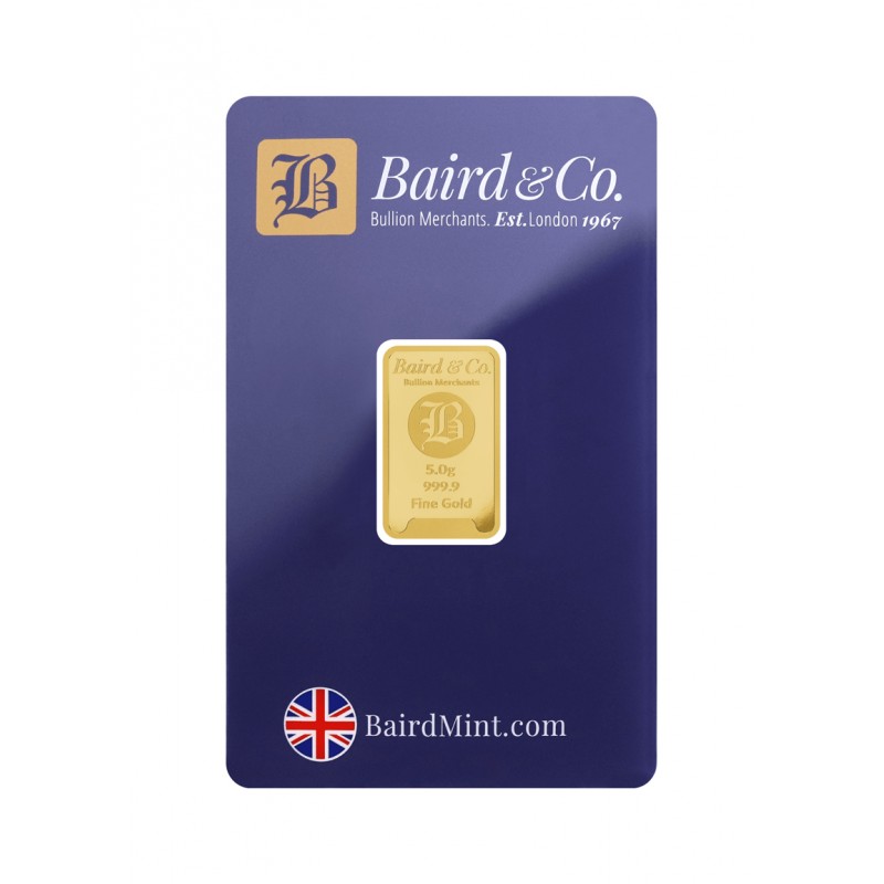 5 gram Baird and Co. Bullion Bar - 1