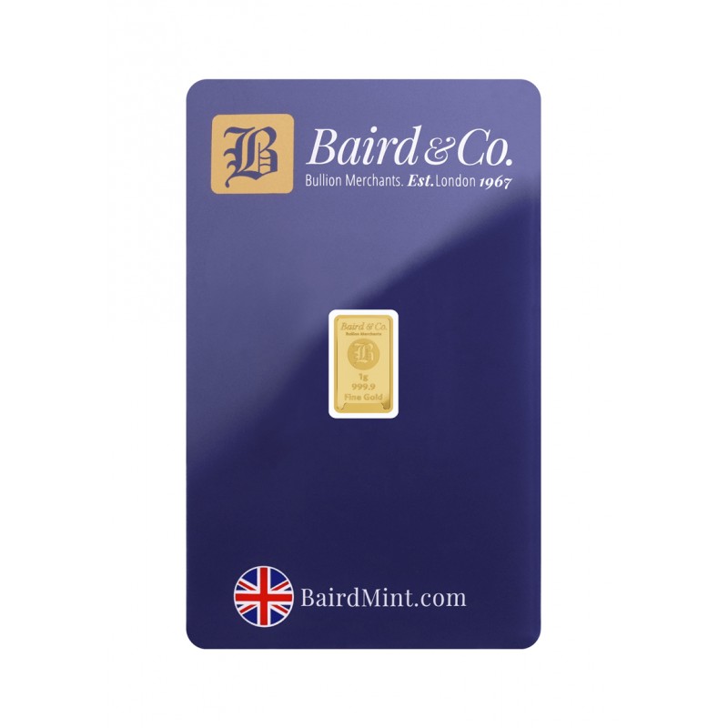 1 gram Baird and Co. Bullion Bar - 1