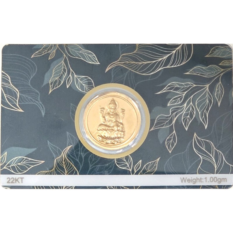 1g 22ct Gold Laxmi Coin