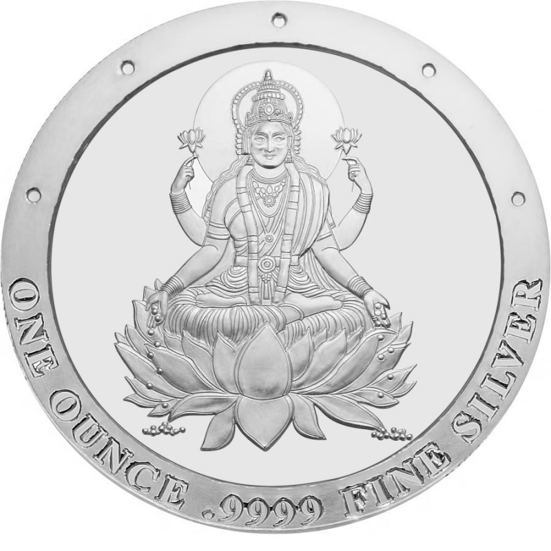 One Ounce Pure Silver Laxmi Round Coin