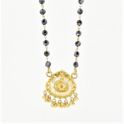 Crystal Bead Mangalsutra with Pendant
