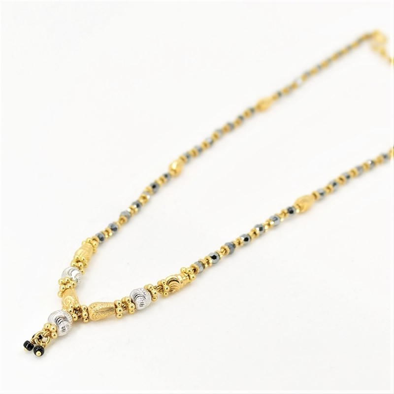 Two-tone Small Drop Mangalsutra - 1