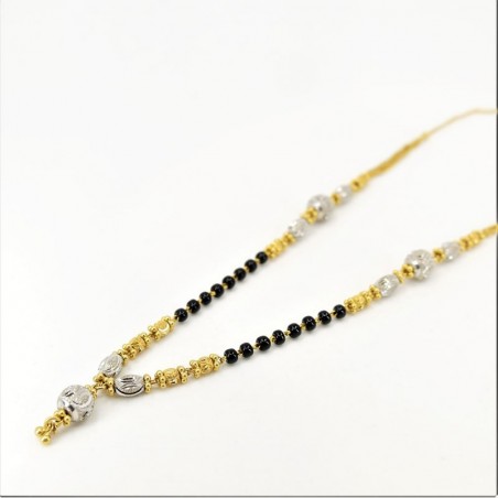 Two-tone with White Gold Drop Mangalsutra - 1