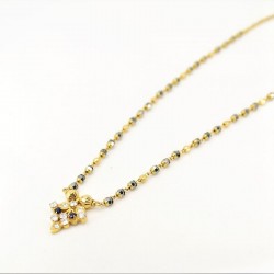White and Blue C/Z Pendant Mangalsutra - 1