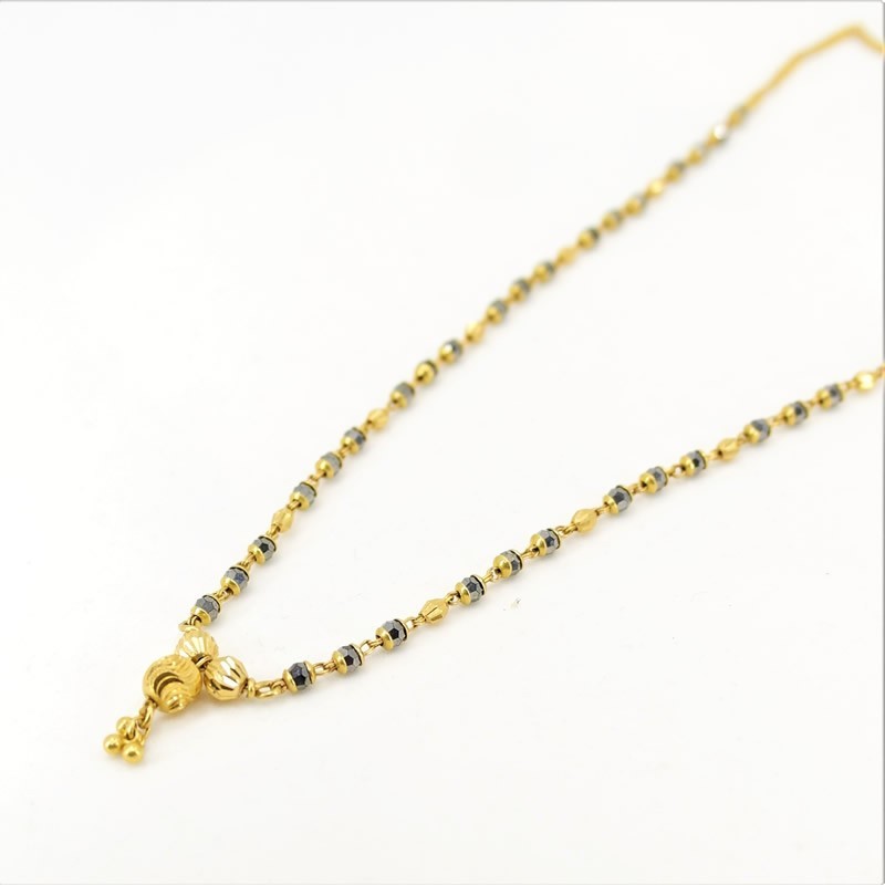 Simple Crystal Bead Mangalsutra - 1