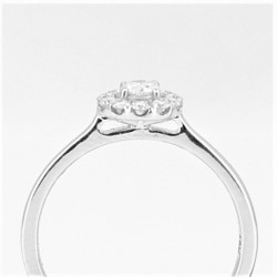 0.30ct Halo Soitaire Diamond Ring in 18ct White Gold