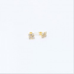 Square Butterfly Style Stud Earrings - 2